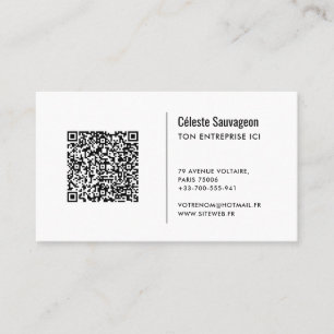 Code QR - Modèle de carte de visite  Business Card