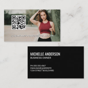 Code QR Modèle de femme Carte de visite
