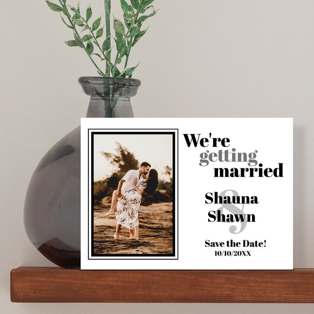 Code QR modèle photo Enregistrer la date (Créateur téléchargé)