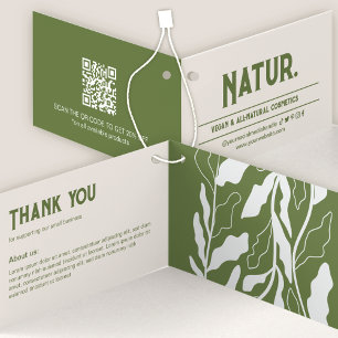 Code QR moderne botanique Plié Carte de balise Han