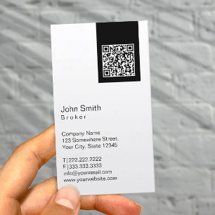 Code QR moderne Carte de visite du courtier immobi