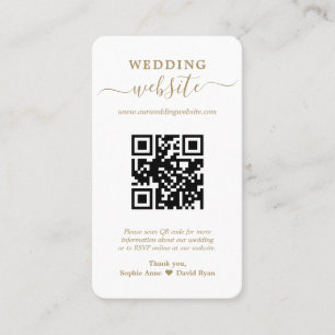 Code QR moderne Mariage photo Carte de visite de s