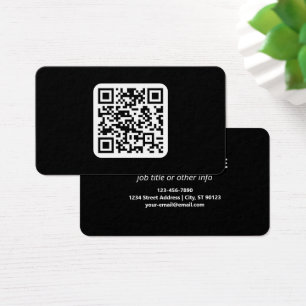 Code QR moderne modifiable Blanc noir ou toute c