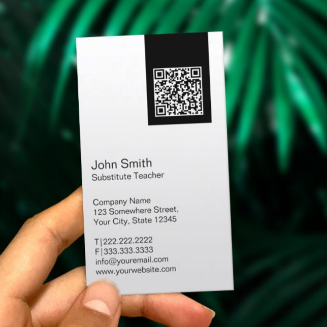 Code QR moderne Substitut Carte de visite enseigna (Créateur téléchargé)