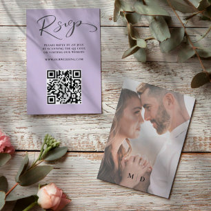 Code QR noir et blanc moderne Mariage RSVP