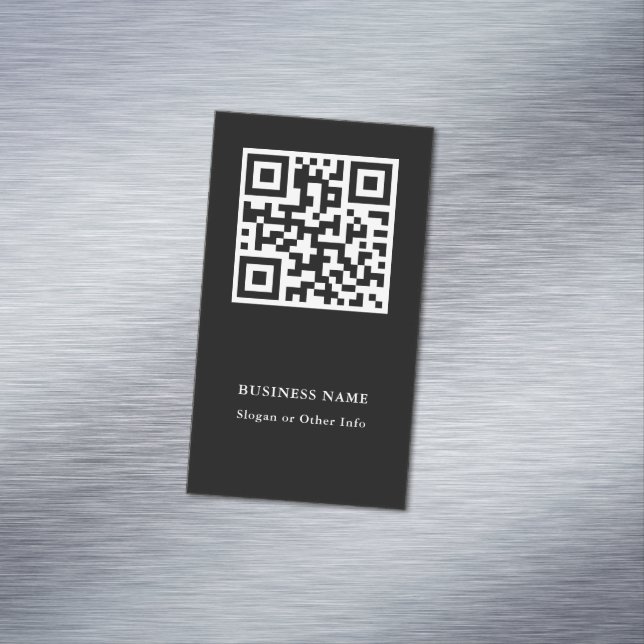 Code QR noir Magnet Carte de visite simple (In Situ)