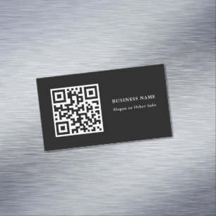 Code QR noir Magnet Carte de visite simple