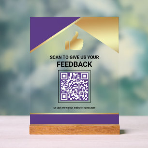Code QR Or Client Commentaires sur l'expérience