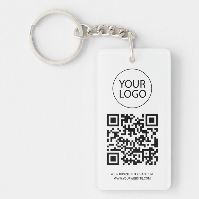 Code QR personnalisé Carte de visite votre logo bl (Devant)