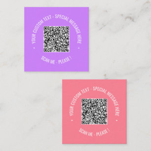 Code QR personnalisé et Carte de visite de texte C