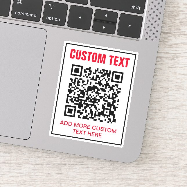 Code QR personnalisé et Sticker de texte (Détail)