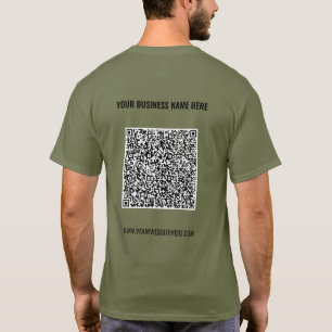 Code QR personnalisé et texte de votre T-shirt d'e