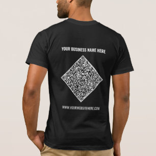 Code QR personnalisé et texte de votre T-shirt d'e