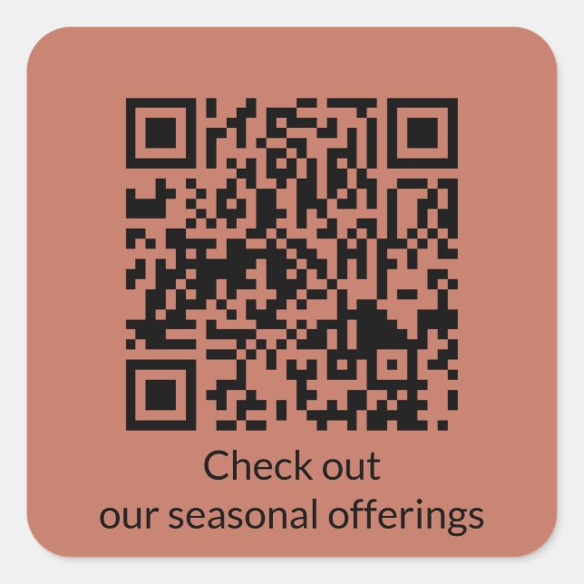 Code QR personnalisé Générer un sticker Carré URL (Devant)