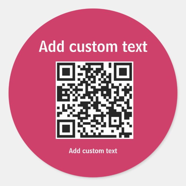 code QR personnalisé personnalisation autocollant  (Devant)