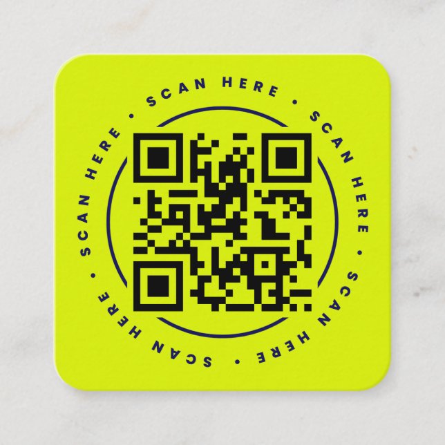 Code QR Personnalisé Square Business Card (Front)