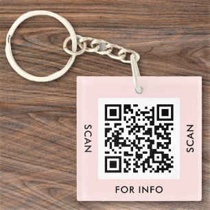 Code QR personnalisé Texte moderne Blush rose