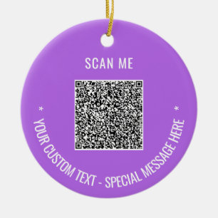 Code QR personnalisé Texte Ornement de Noël Vos co