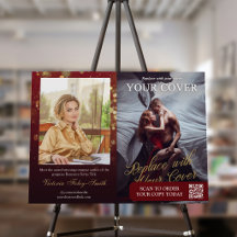 Code QR pour le lancement du livre Burgundy Bokeh 