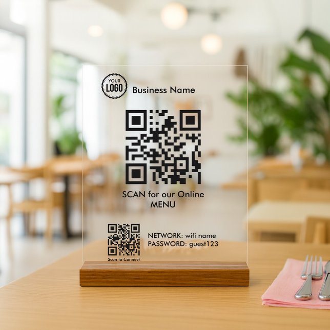 Code QR pour le menu du café du restaurant (Créateur téléchargé)