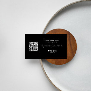 Code QR professionnel Carte de visite noir et blan