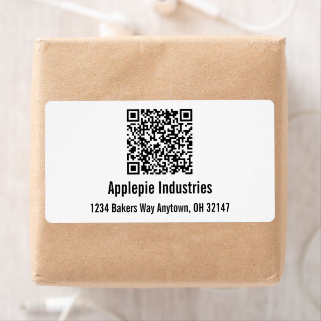 Code QR professionnel personnalisé avec adresse po (En situation)