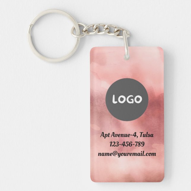 Code QR Rose défraîchi et logo d'entreprise double (Devant)