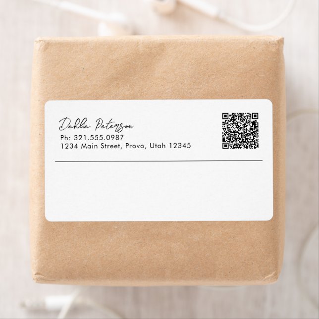 Code QR simple et élégant Livraison d'affaires mod (En situation)