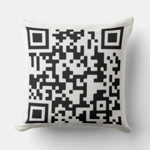 Code QR sur un oreiller à lancer