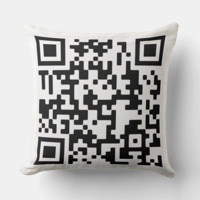 Code QR sur un oreiller à lancer (Recto)
