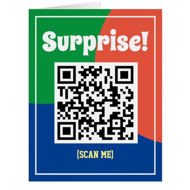 Code QR sur une carte surprise (Devant)