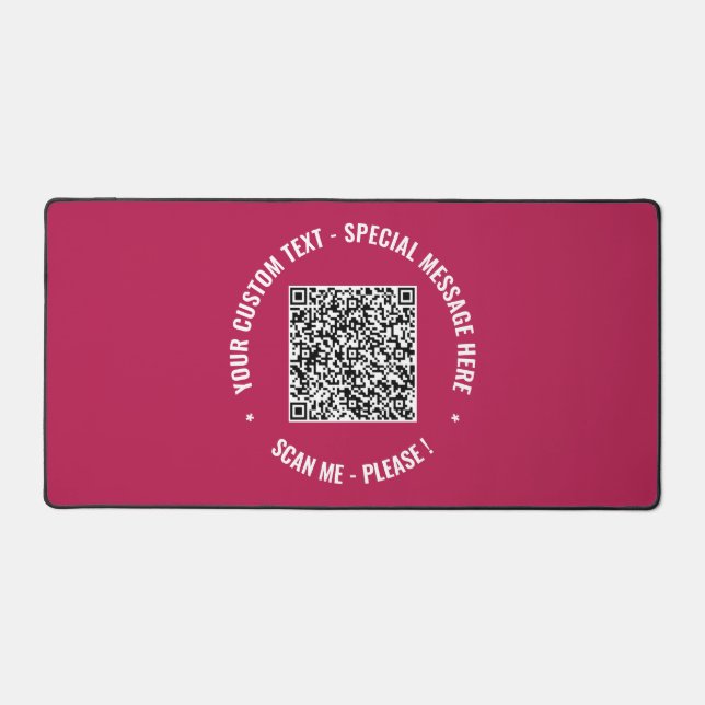 Code QR - Texte personnalisé et couleurs - Mat du  (Recto)