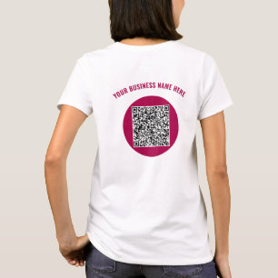 Code QR Texte personnalisé T-shirt professionnel C