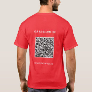Code QR Texte personnalisé T-shirt publicitaire