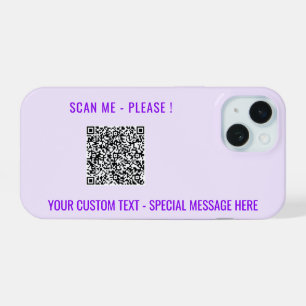 Code QR Texte personnalisé Votre coque iphone pers