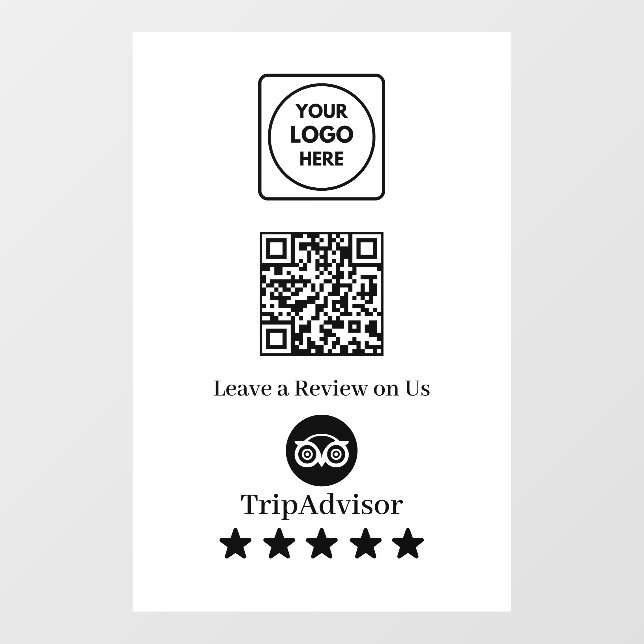 Code QR Tripadvisor | Panneau d'affichage des avis (Feuille)