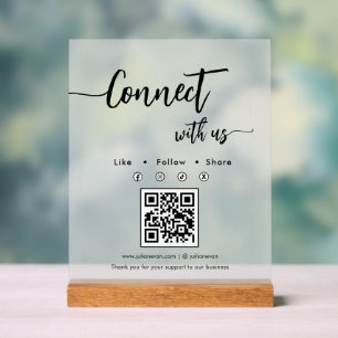 Code QR unique de médias sociaux en écriture éléga