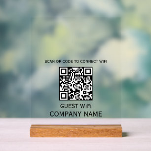 Code QR Wifi Mot de passe et nom de réseau Blanc