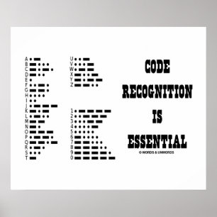 Code Recognition Is Essential (Morse Code) Poster