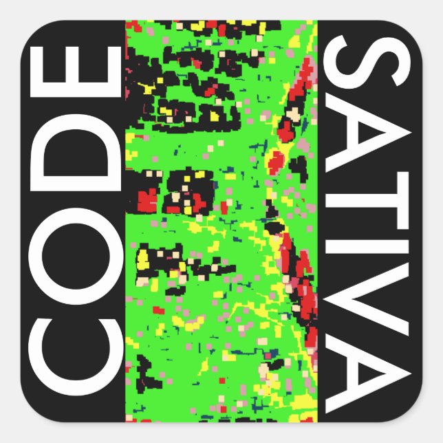CODE SATIVA SQUARE STICKER (Front)