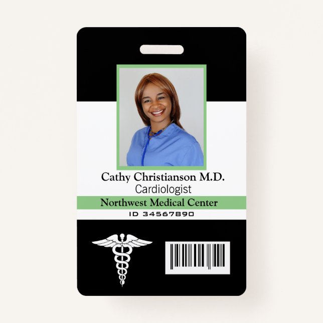 Code scanneur de badge photo du nom du médecin (Devant)
