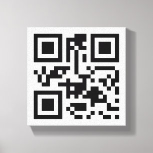 Code visuel de QR sur la toile enveloppée par