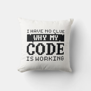 Code Working Throw Pillow