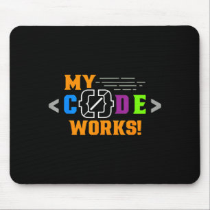Code works funny programmer coding softwareCode wo Mouse Pad