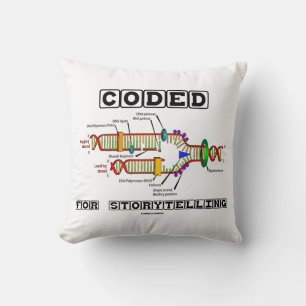 Coded For Storytelling DNA Replication Throw Pillow
