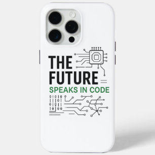 Coded Future Tech: Abstract Algorithmic Footprint  iPhone 15 Pro Max Case