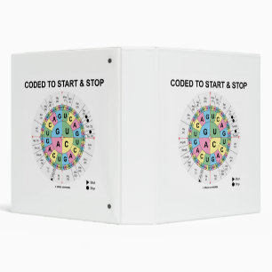 Coded To Start And Stop Codon Wheel Biology Humour Binder