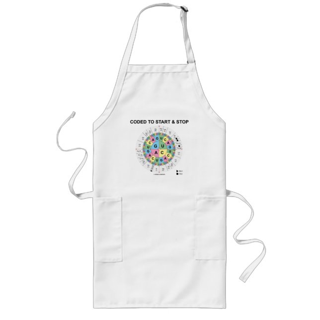Coded To Start And Stop (Codon Wheel) Long Apron (Front)