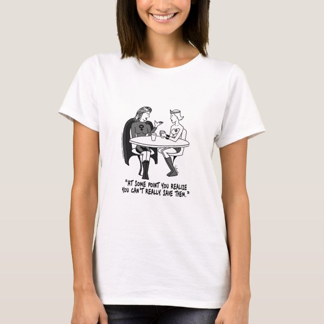 Codependent Superheroine Women's Baby Doll T-Shirt (Front)