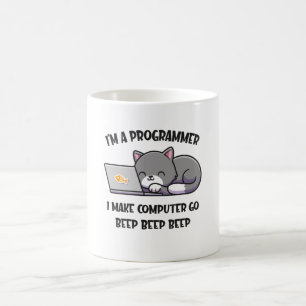 Coder Cat Programmer Funny Computer Scientist Coffee Mug